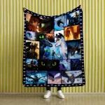 How to train Movie Your Dragon Tooth-less Hiccup Fleece Blanket, Dragon and Friends Animated Blanket, Gifts for Family, Adult, Kid, Baby - Image 2
