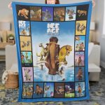Ice Movies Age Fleece Blanket, Animal Animated Cute Blanket, Mammoth, Sloth and Friends, Gifts for Family, Adult, Kid, Baby - Image 2