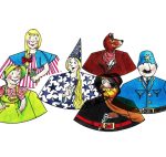 PaperCraft kit Finger Puppets stage 3d paper model crafting PDF plans DIY template - Image 2
