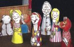 PaperCraft kit Finger Puppets stage 3d paper model crafting PDF plans DIY template - Image 6