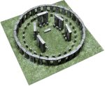 PaperCraft kit Stonehenge megalithic structure 3d paper model crafting kit PDF plans DIY template - Image 4