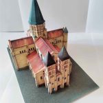 PaperCraft kit Paray le Monial Basilica 3d paper model crafting kit PDF plans to print & DIY paper craft template for hobby puzzle decor - Image 2