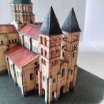 PaperCraft kit Paray le Monial Basilica 3d paper model crafting kit PDF plans to print & DIY paper craft template for hobby puzzle decor - Image 3