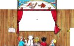 PaperCraft kit Finger Puppets stage 3d paper model crafting PDF plans DIY template - Image 5