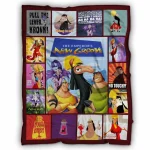 The Emperor's Movie New Groove Fleece Blanket, Emperor Kuzco, Yzma Poison, DNland Emperor Blanket Gift for Him, Her, Kid, Film Fans