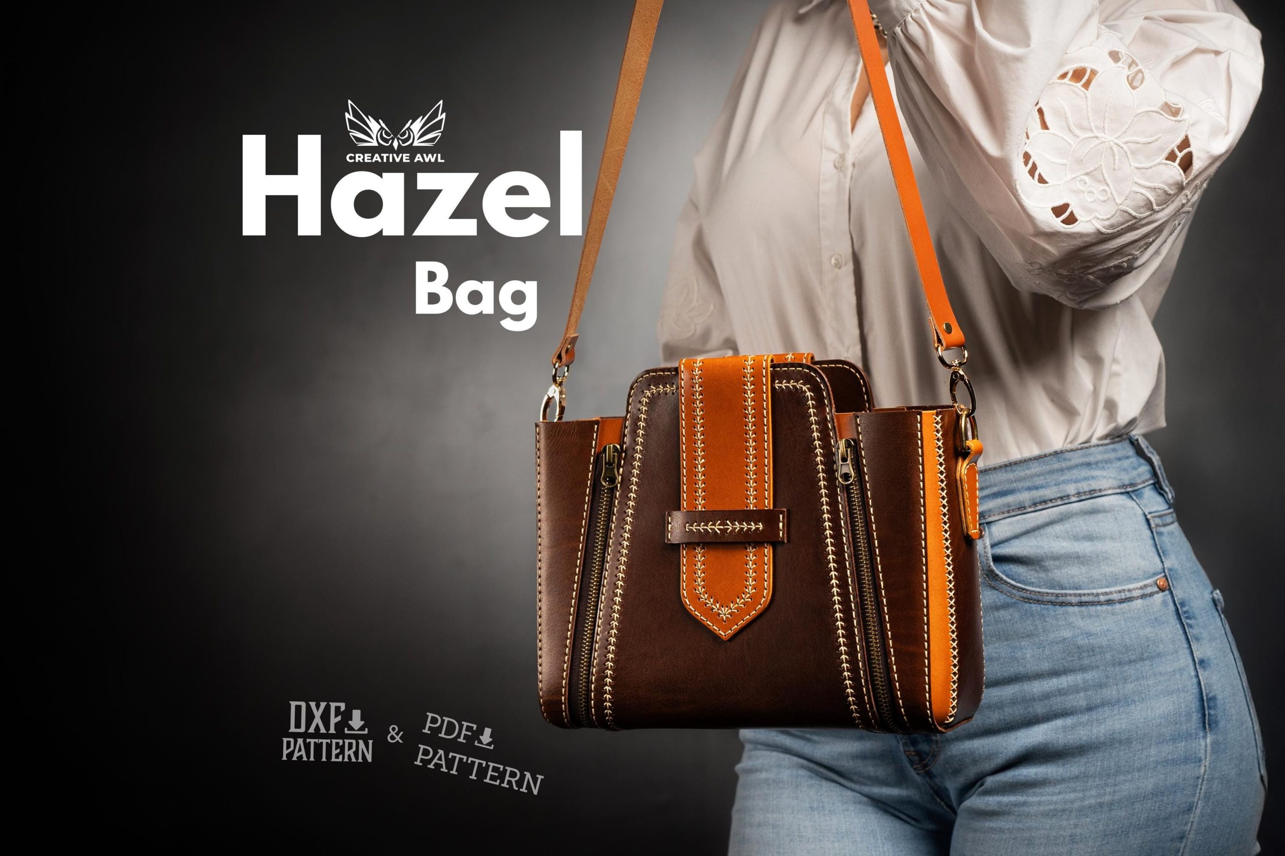 il_fullxfull.7099152575_t1el.jpg Leather Hazel Bag Pattern PDF & DXF - Image 1