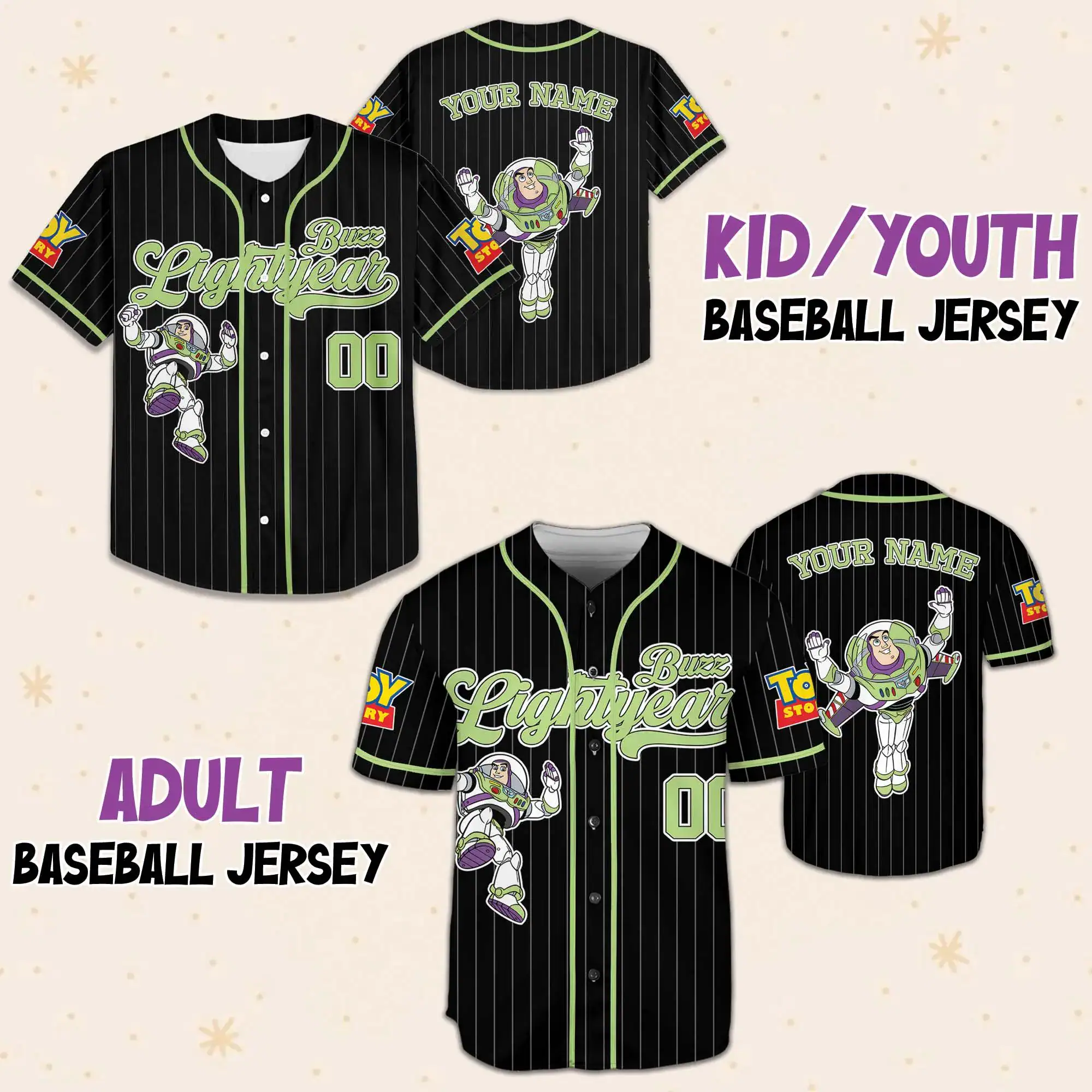 Custom Toy Story Characters Baseball Jersey, Toy Story Movie Jersey, Toy Story and Friends Birthday Funny Jersey Gifts - Image 6