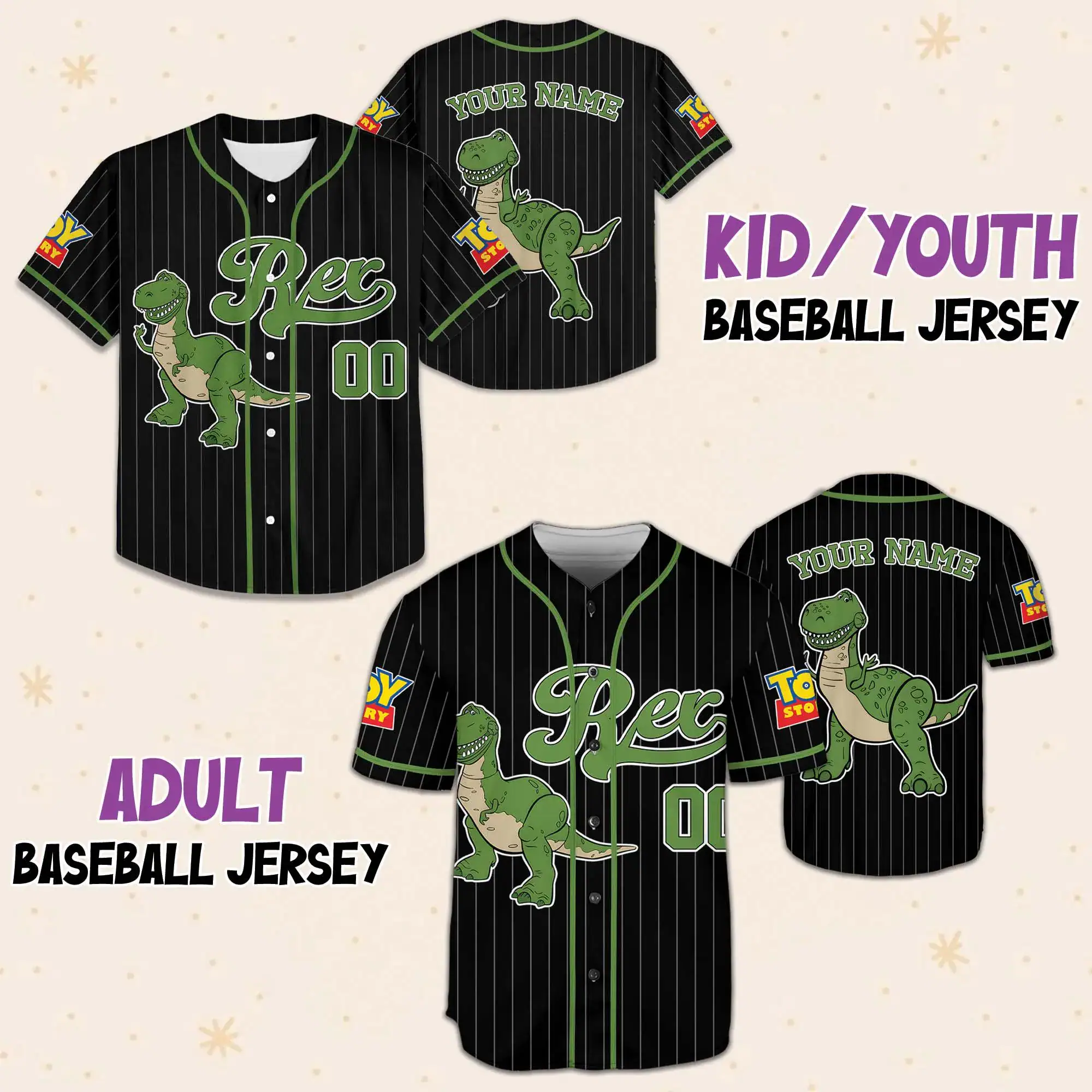 Custom Toy Story Characters Baseball Jersey, Toy Story Movie Jersey, Toy Story and Friends Birthday Funny Jersey Gifts - Image 9