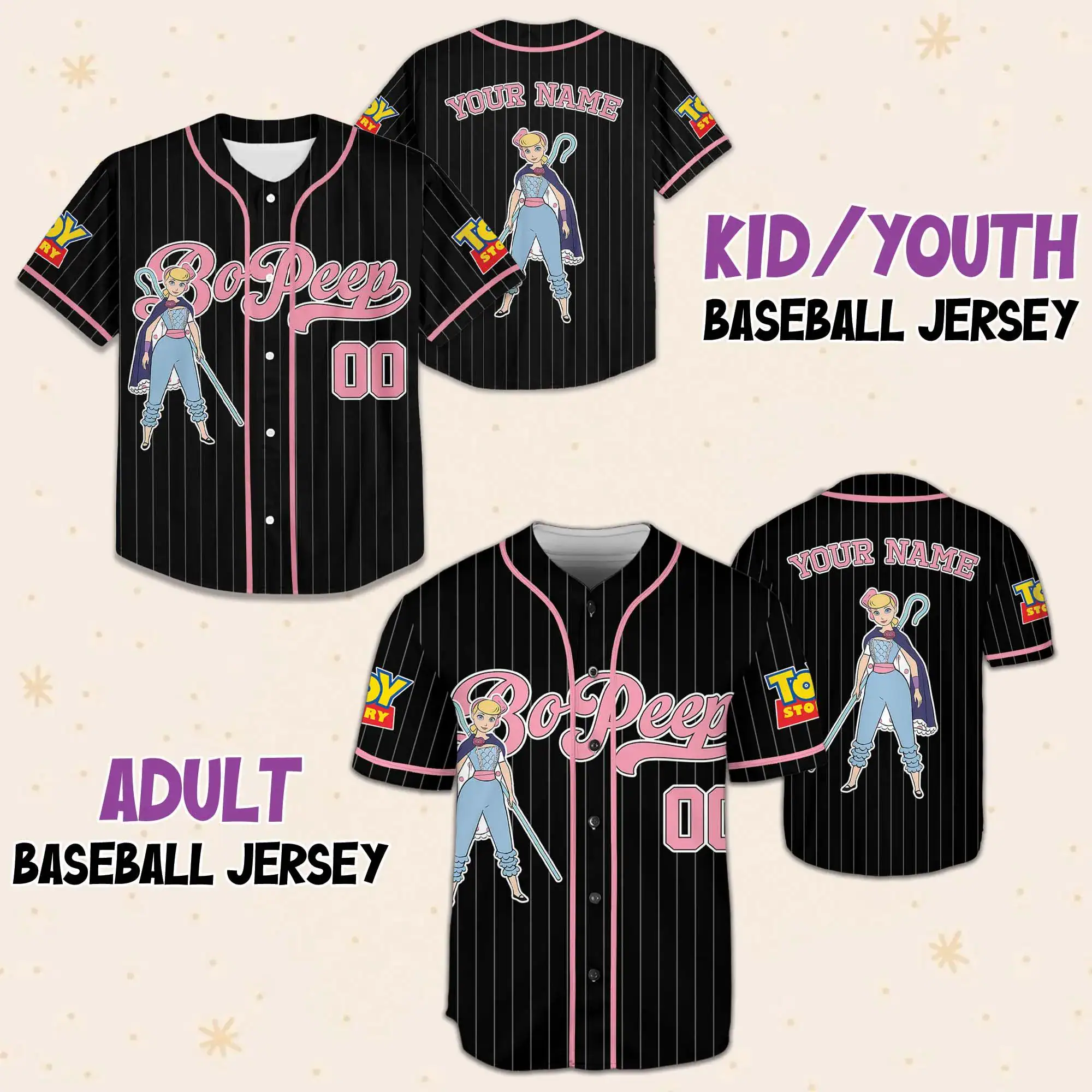 Custom Toy Story Characters Baseball Jersey, Toy Story Movie Jersey, Toy Story and Friends Birthday Funny Jersey Gifts - Image 8