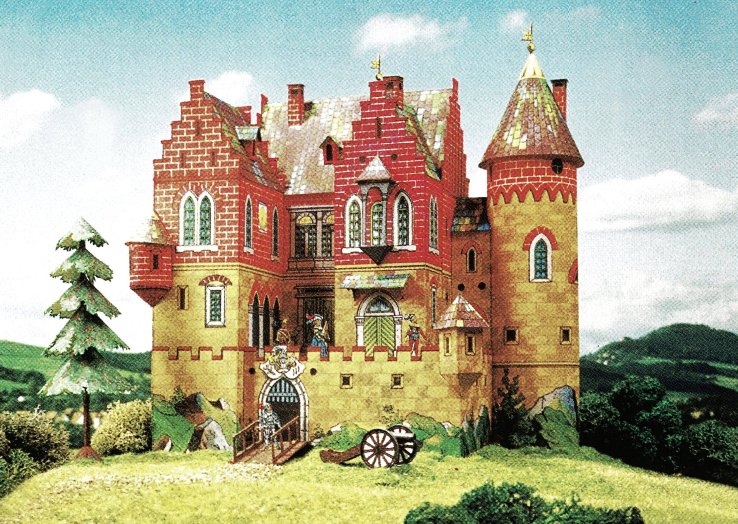il_fullxfull.7162707300_bag1.jpg PaperCraft kit Knight's Castle Playhouse 3d paper model crafting colored textured PDF plans DIY paper craft template for hobby puzzle decor - Image 1