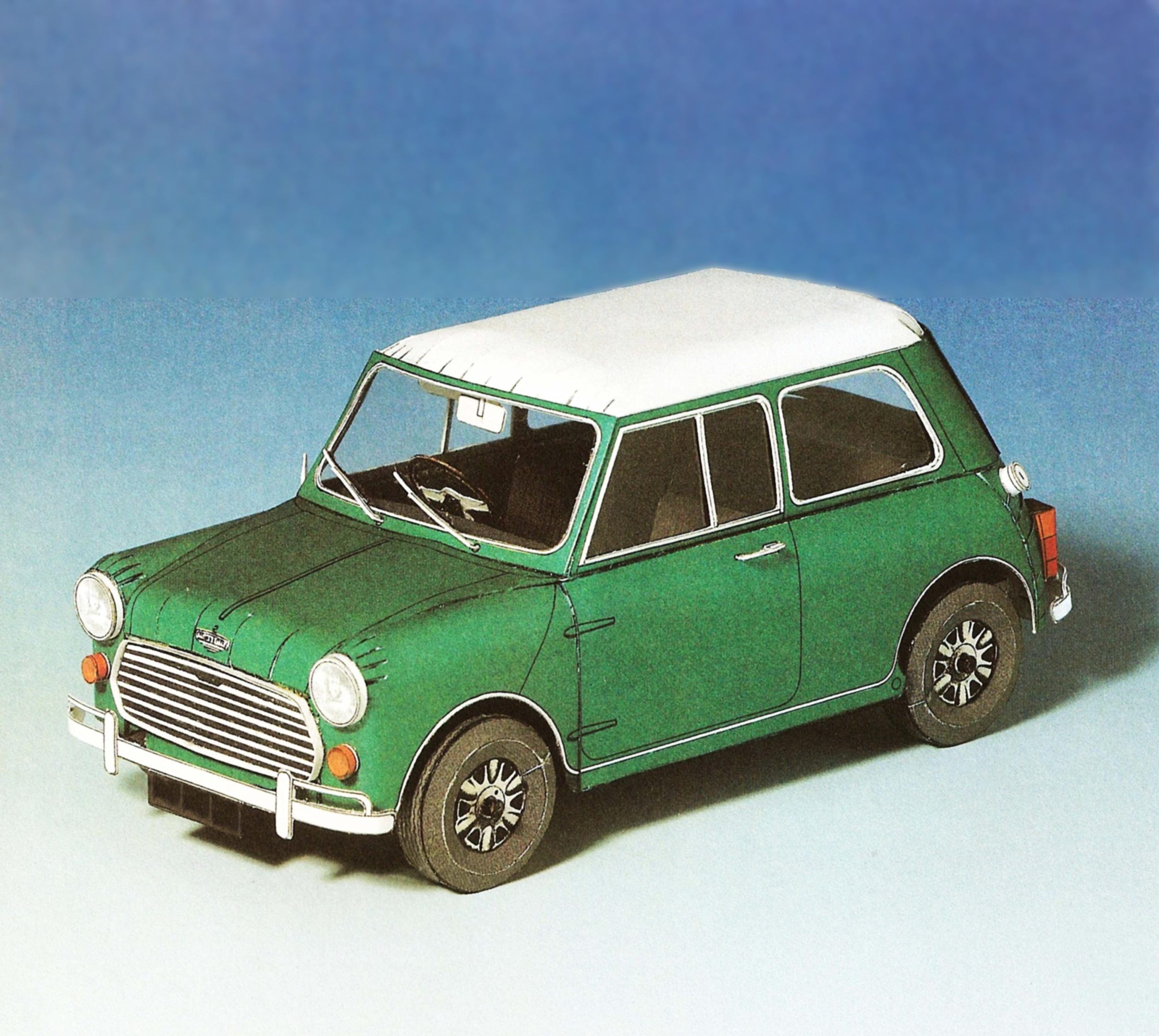 il_fullxfull.7165757190_aiky.jpg PaperCraft kit Mini detailed car 3d paper model crafting kit PDF plans to print cut & glue DIY paper craft template for hobby puzzle decor - Image 1