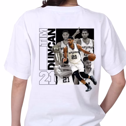 Tim Duncan Basketball Streetwear Design: Basketball Graphic Tee