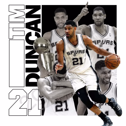 Tim Duncan Basketball Streetwear Design: Basketball Graphic Tee - Image 2
