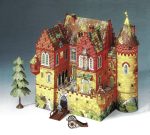 PaperCraft kit Knight's Castle Playhouse 3d paper model crafting colored textured PDF plans DIY paper craft template for hobby puzzle decor - Image 2