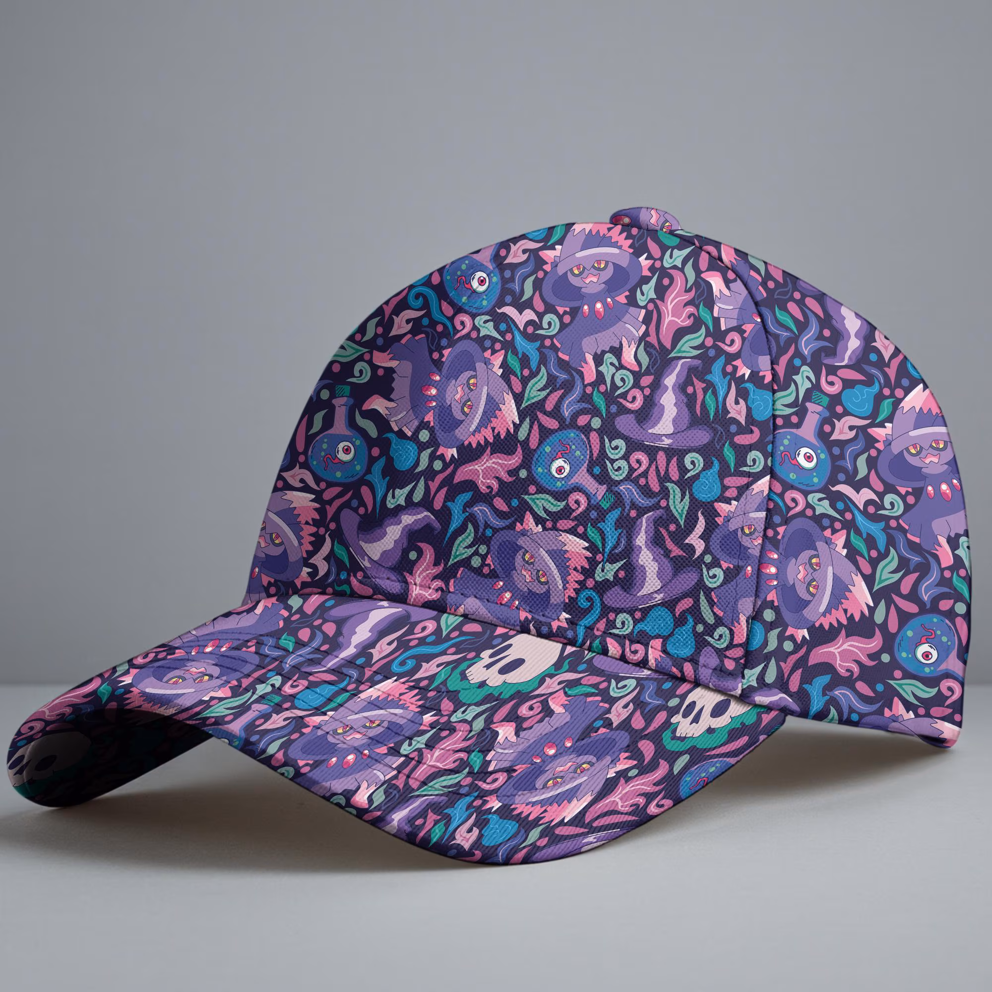 Mismagius Baseball Cap, Colorful Graphic Baseball Hat, Summer Adjustable Cap, Vintage Baseball Cap, Unisex Baseball Hat, Mismagius Hat Gifts