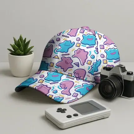 Ditto Baseball Cap, Shiny Ditto Cute Hat, Funny Anime Summer Baseball Cap, Vintage Adjustable Cap, Unisex Baseball Hat, Ditto Gift Hat - Image 4
