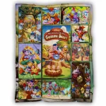 DNland Adventures of the Bears Fleece Blanket, Customized Magic Kingdom Bears Blanket Baby Shower Gift, Birthday Gift Adult Kid Toddler