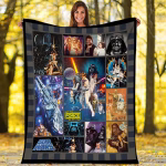 Anakin Skywalker Chewbacca Yoda Blanket Yoda Darth Vader Luke Skywalker Blanket Starwars 1977 Vintage Blanket Birthday Gift
