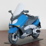 PaperCraft kit TMAX Yamaha Motorcycle Moped 3d paper model crafting kit PDF plans to print & DIY paper craft template