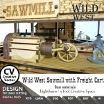 Laser files for cutting Wild West Sawmill with Freight Cart | SVG | LBRN | XCS | for miniatures from 28mm up to 34mm | 1:56 | Lightburn - Image 10