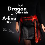 Dragon Queen Belt and A-Line Skirt Leather Pattern DIY