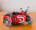 PaperCraft kit Ural Motorcycle with side-car 3d paper model crafting PDF plans DIY template