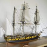 PaperCraft kit Belle Poule Frigate Ship 3d paper model crafting PDF plans DIY template