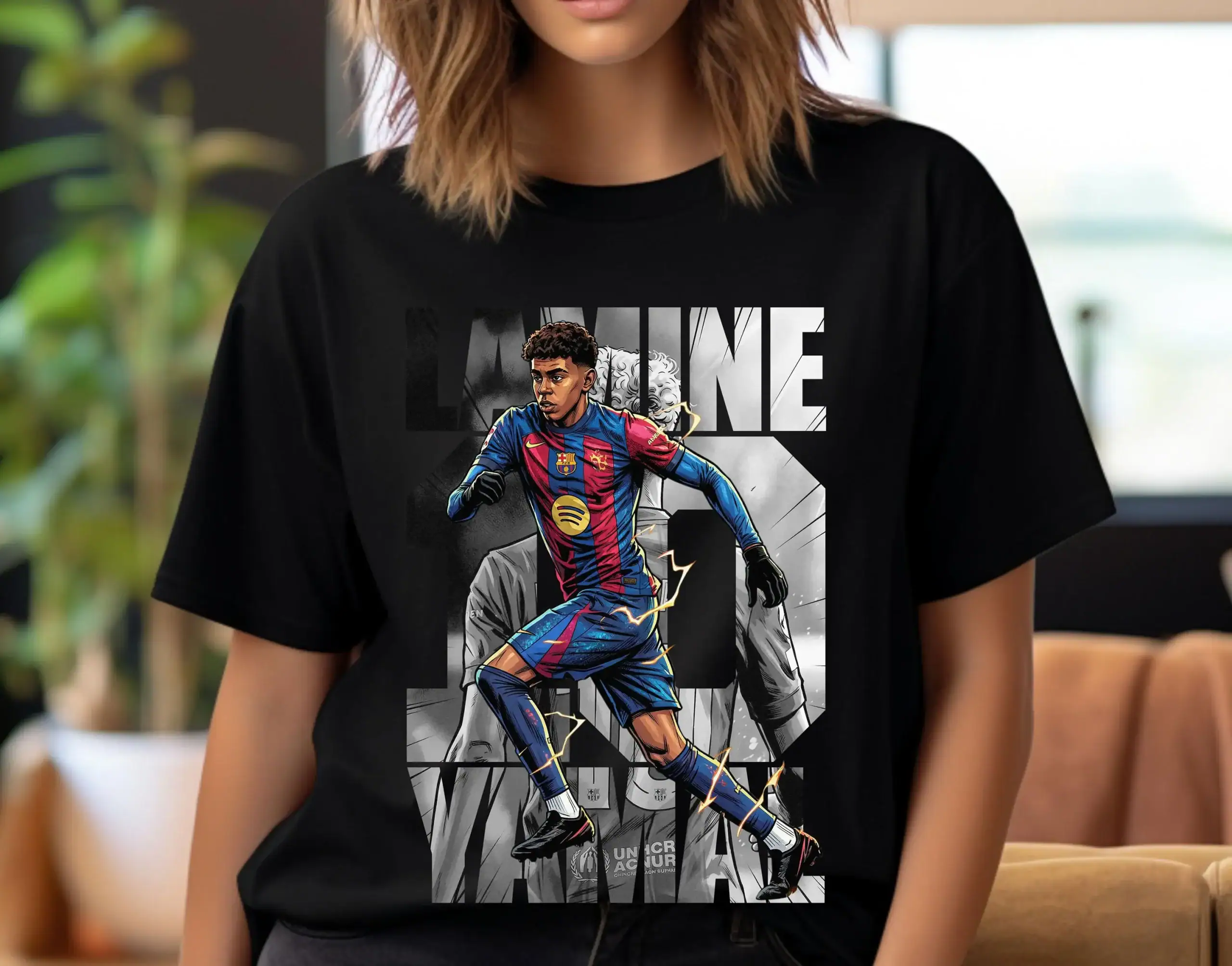 Soccer Player Shirt Design: Lamine Yamal Comic T-Shirt