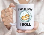 This Is How I Roll Hamster Mug Gift Funny Cute Hamster Wheel Quote Coffee Cup Gift For Hamster Lovers Pet Owners Daily Smile Joy Fun Mug Art - Image 2