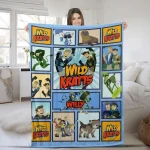 Wild Movie Kratt.s Fleece Blanket, Cartoon Wild Blanket, DNland Safari, Gift for Birthday Boy Girl, Baby Shower Gift - Image 3