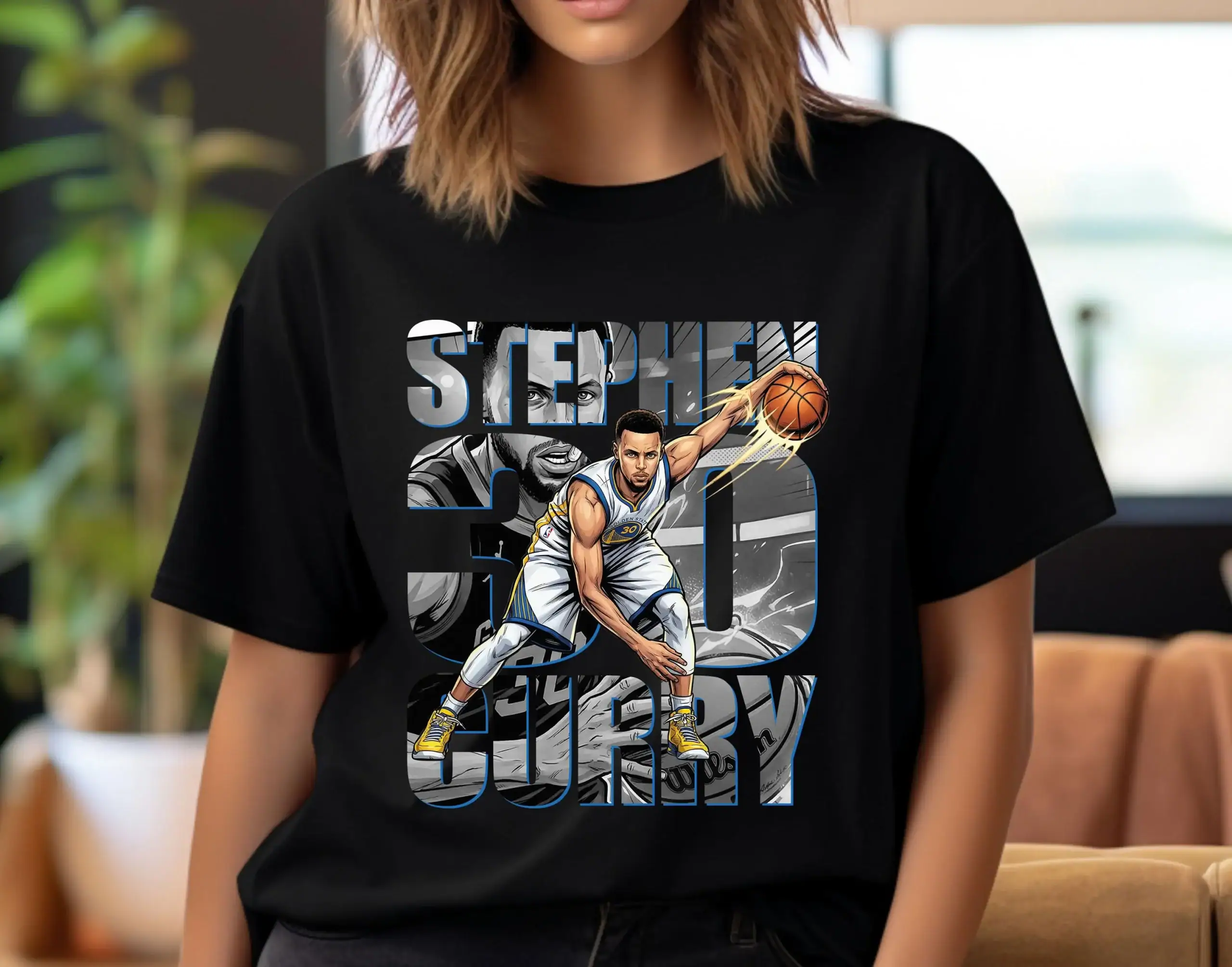 Basketball Player Shirt Design: Stephen Curry Comic T-Shirt