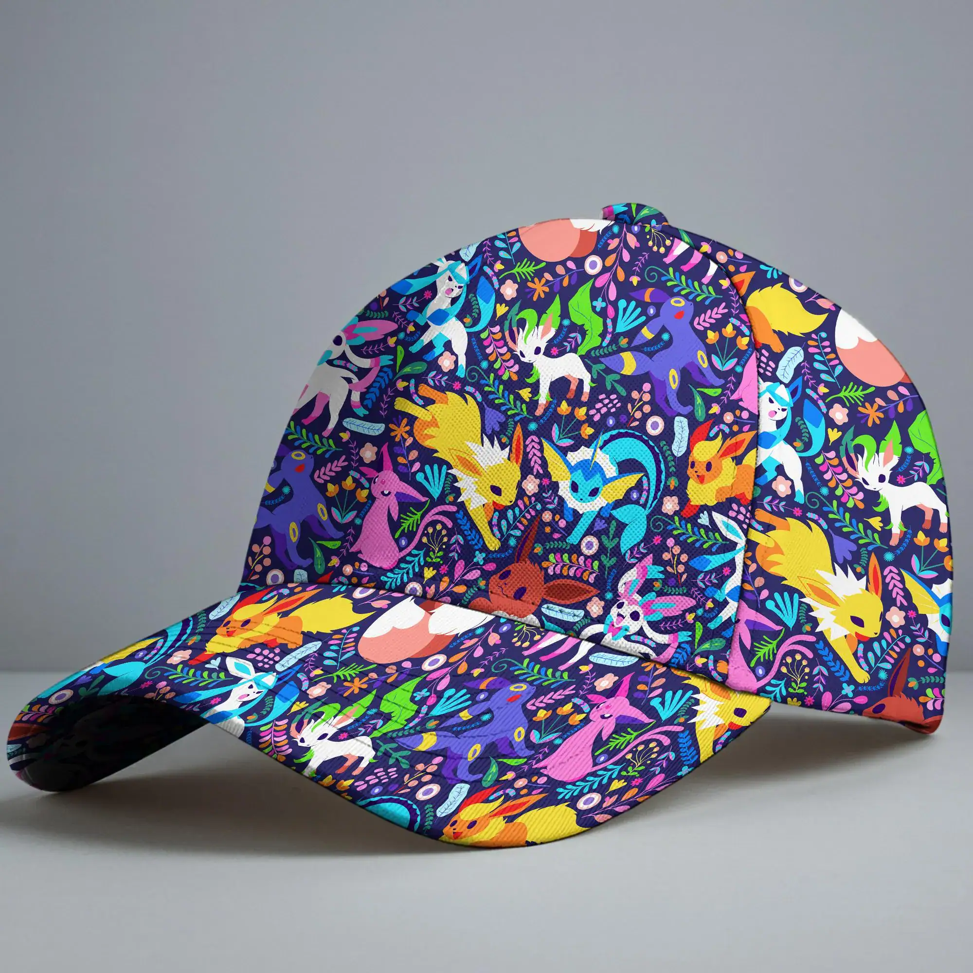 Umbreon Eevee Baseball Cap, Cute Anime Character Pattern Hat, Eevee Evolutions Summer Cap, Umbreon Hat Gifts