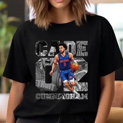 Basketball Player Shirt Design: Cade Cunningham Comic T-Shirt