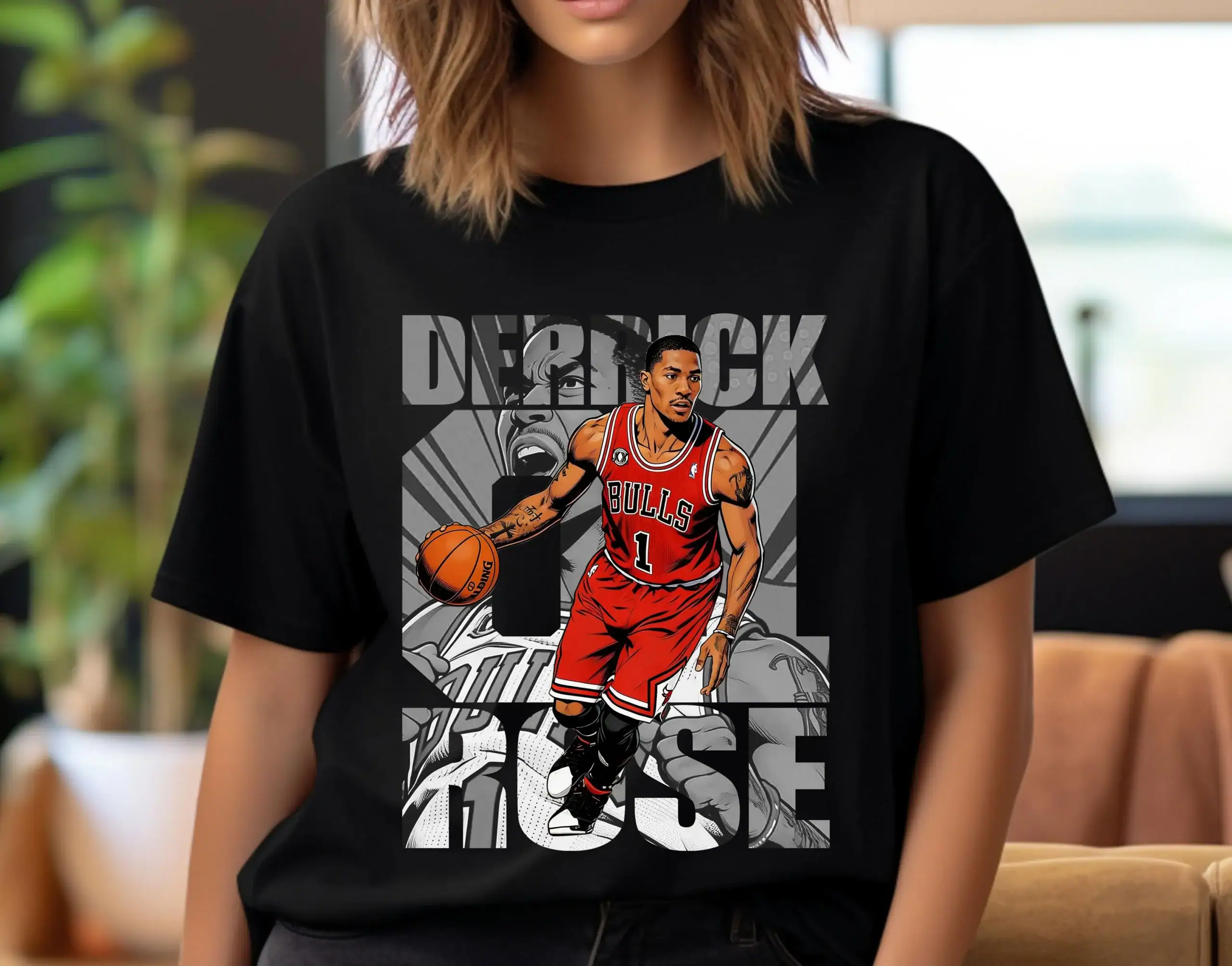 Basketball Player Shirt Design: Derrick Rose Comics T-Shirt