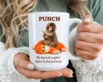 Punch Monkey Mug – Motivational Resilience Gift, Positive Message Mug with Plush Toy Art