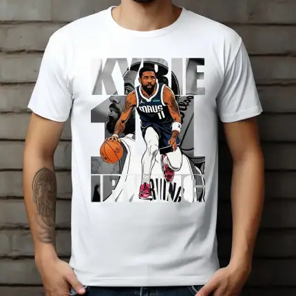 Basketball Player Shirt Design: Kyrie Irving Comic T-Shirt - Image 4