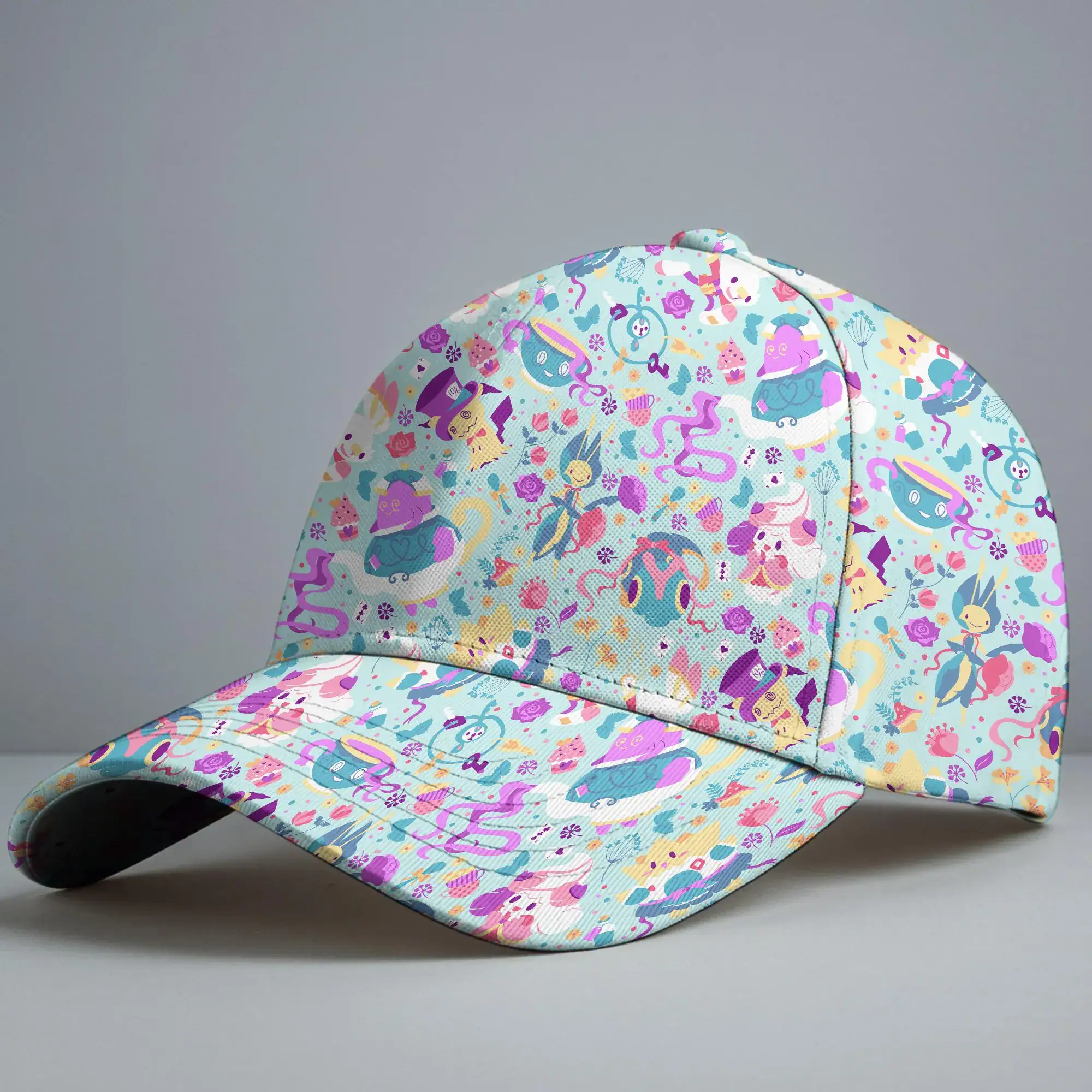 Mimikyu Togepi Baseball Cap, Cute Kawaii Pattern Hat, Pastel Anime Summer Cap, Vintage Summer Adjustable Hat, Mimikyu Hat Gifts Mimikyu Togepi Baseball Cap, Cute Kawaii Pattern Hat, Pastel Anime Summer Cap, Vintage Summer Adjustable Hat, Mimikyu Hat Gifts - Image 1