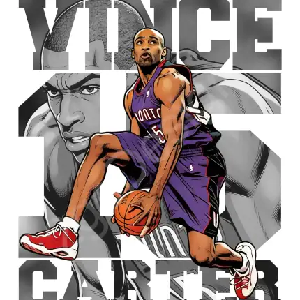 Basketball Player Shirt Design: Vince Carter Comics T-Shirt - Image 2