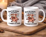 Funny Bacon Mug Dont Go Bacon My Heart Mug, Pig Coffee Mug, Funny Food Pun Mug, Bacon Lover Gift, Coworker Gift Idea - Image 2
