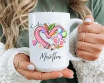 Personalized Teacher Mug with Name, Easter Bunny Teacher Gift, Custom Teacher Coffee Mug, Cute Spring Teacher Gift from Student - Image 5