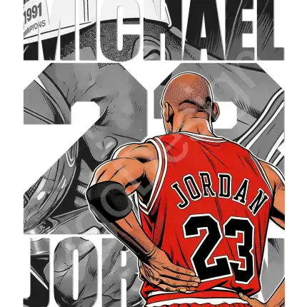 Basketball Player T-Shirt Design: Jordan Comic Graphic Shirt - Image 2