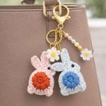 Crochet Bunny Plush Keychain: Amigurumi Bag Charm - Image 5