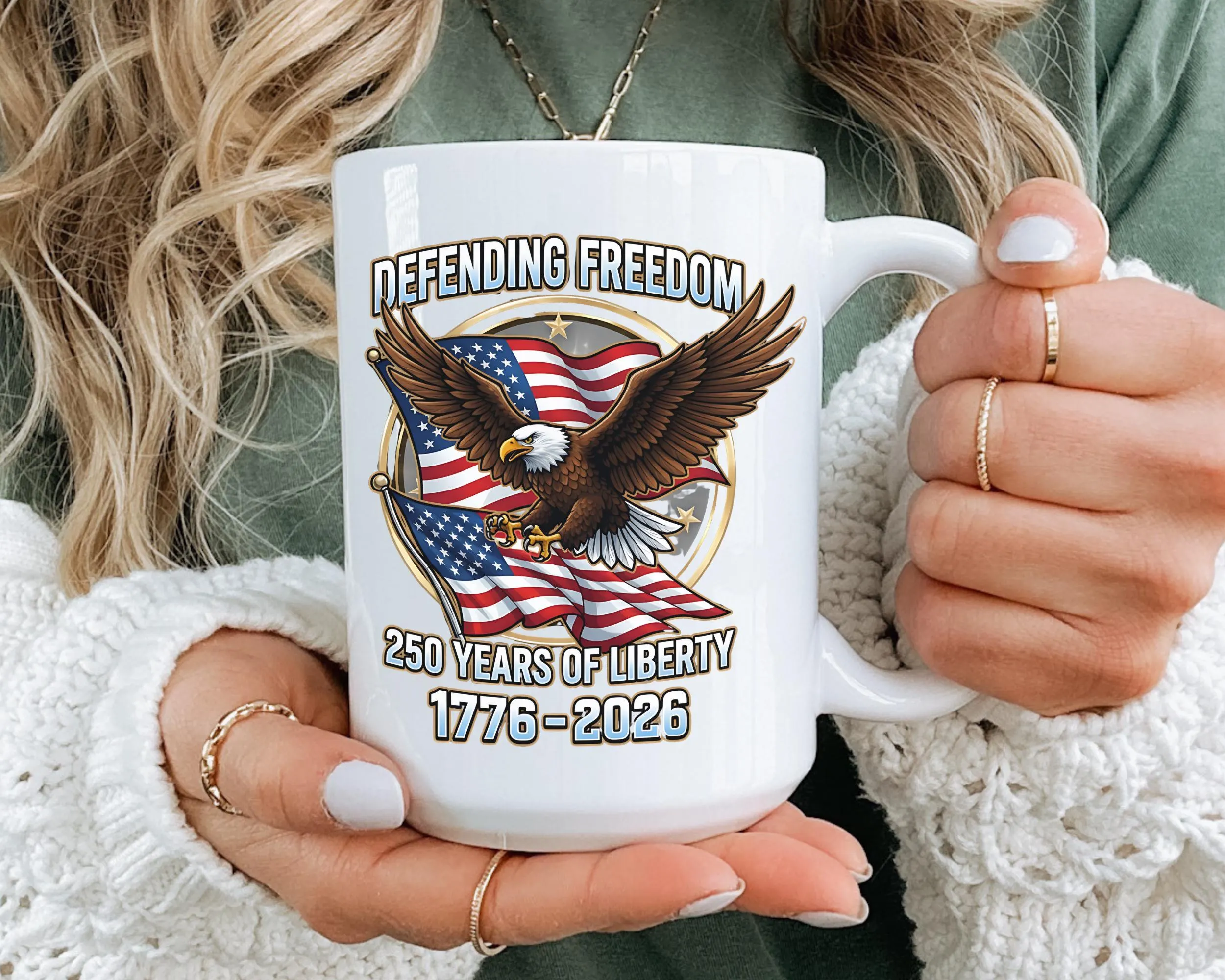Defending Freedom Mug Patriotic Eagle Coffee Mug, 250 Years of Liberty 1776 2026 Cup, Veteran Gift, American Flag USA Mug Defending Freedom Mug Patriotic Eagle Coffee Mug, 250 Years of Liberty 1776 2026 Cup, Veteran Gift, American Flag USA Mug - Image 1