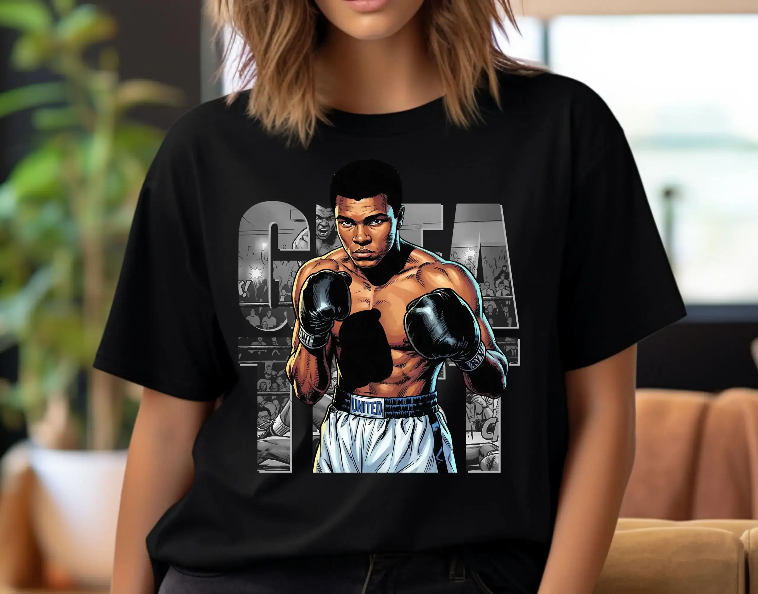Boxing T-Shirt Design: Muhammad Ali Comic Graphic Shirt