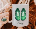 Personalized Soccer Cleats Name Mug Gift For Football Player Custom Sports Coffee Cup Green Boot Design Birthday Present For Kids - Image 2