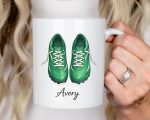 Personalized Soccer Cleats Name Mug Gift For Football Player Custom Sports Coffee Cup Green Boot Design Birthday Present For Kids - Image 3