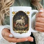 Taurus Zodiac Coffee Mug Gift Astrology Bull Art Cup Celestial Horoscope Present For Her Unique Birthday Gift Idea For Taurus Lover Mug