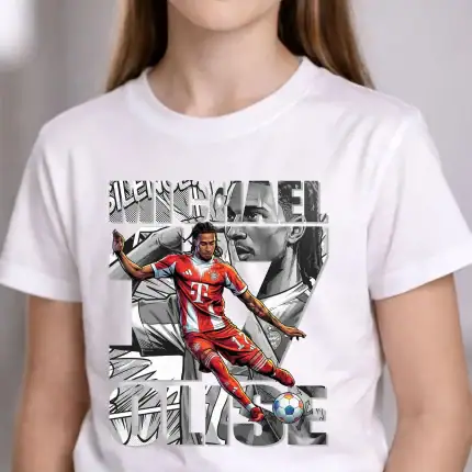 Football Player T-Shirt Design, Michael Olise Comic , Soccer Graphic Tee - Image 4