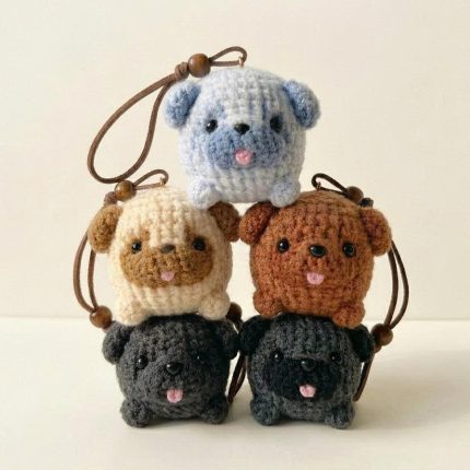 Crochet Dachshund Dog Bag Charm PDF Pattern – Easy Amigurumi Animal Tutorial
