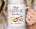 Guitar Teacher Gift Mug, Personalized Guitar Teacher Mug, Custom Music Teacher Gift from Student, Acoustic Guitar Gift, End of Year - Image 4